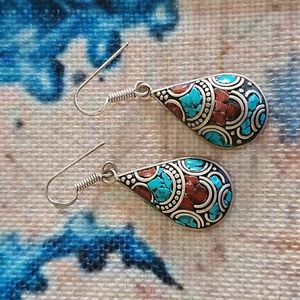 Vintage Silver & Turquoise Earrings